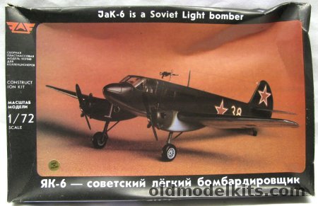 Mastercraft 1/72 Yak-6 Soviet Light Bomber with Skis or Wheels, MK2716 plastic model kit